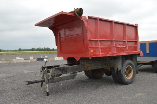 Dump cart mounted on Chevy fame