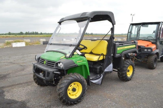 '18 JD XUV 825E w/ 31 hrs, dumping bed, wind shield w/ canopy and doors, gas, front and rear hitch r