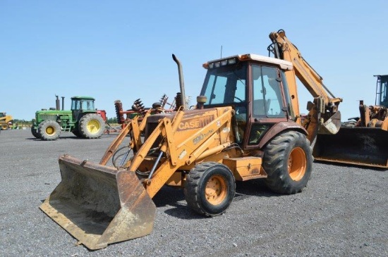 Case 590 Construction King Turbo backhoe w/ 84" front bucket w/ cutting edge, 24" digging bucket, 8,