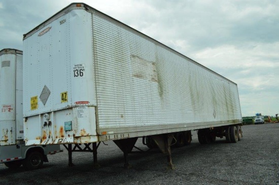 '87 trailmobile enclosed utility trailer (no title)