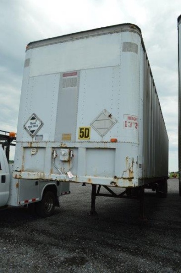 Fruehauff 48' semi enclosed utility trailer, (No Title)