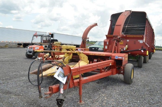 NH 790 chopper w/ 2 row corn head, electric controls, (1 owner, very nice) (manual & controls in off