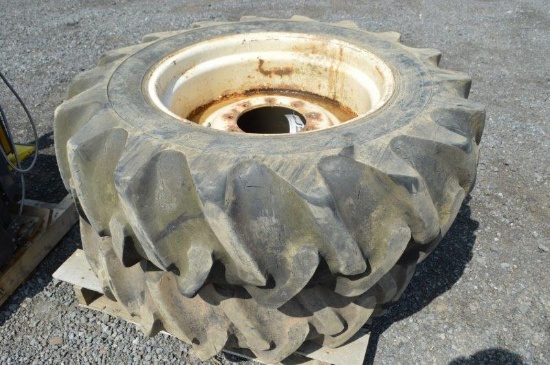 2- 12.4-24 tires on rims