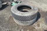 2- used 11R22.5 truck tires