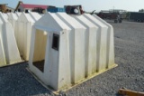 Poly square calf nursery hutches w/ bottle holder