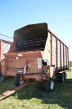 H&S Super 7+4 forage wagon w/ Cory 6278 tandem axle running gear, 3 beater, roof