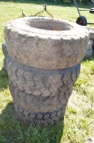 4- 10-16.5 Skid loader tires on rims