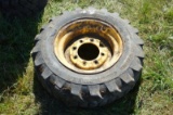 10-16.5 Skid loader tire on rim