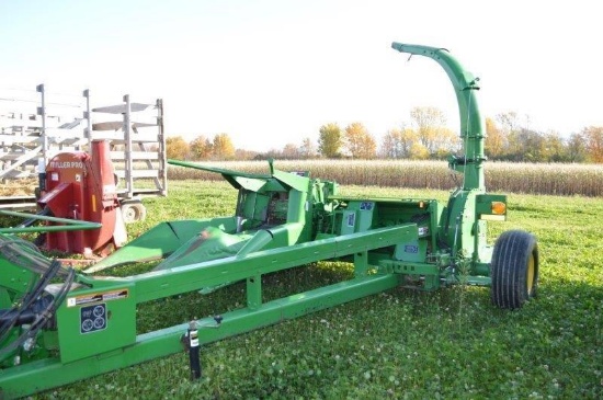 '15 JD 3955 pull type forage chopper w/ 1,000 pto, elect controls, serial# 1E03955XPFF410019,  JD 7'