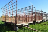 Meyers steel hay wagon w/ wooden floor on Meyers 1000 series running gear
