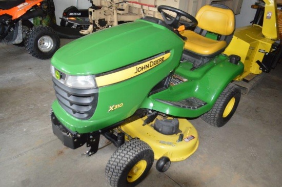 JD X310 lawn mower w/ 98hrs, 42'' deck, owners manuel