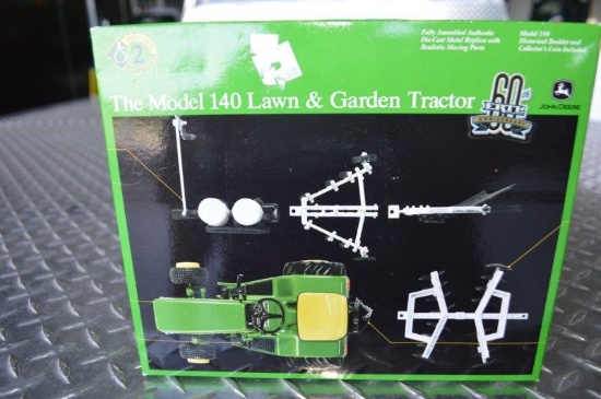 Precision JD model 140 lawn & Garden tractor w/ implements, new in box