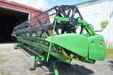 '12 JD 630F hydro-flex full finger 30' flex head w/ high stone rails, 2 owners manuel