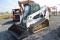 Bobcat T650 skid loader w/ rubber tracks, 4,238 hrs, aux hyd, quick att, foot & hand controls, cab w