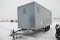 Custom built storage trailer, selling with warehouse shelving (no title)