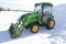 JD 3520 w/ 300CX loader, 395 hrs, cab,air,heat, hydrostatic, 4wd, 540 pto, 1 remote