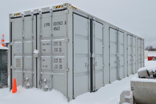 40'x9.6'' storage container w/ 4 bay swinging doors (new)