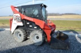 Takeuchi TS 50V skid loader w/ 60'' material bucket, 3,392 hrs, aux hyd, hyd quick att, Cab,Air, Hea