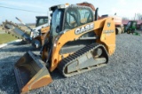 '15 Case TR270 skid loader w/ rubber tracks, 1,683 hrs, hi-flow aux hyd, hyd quick att, 2sp, foot &