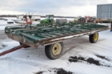 steel hay wagon w/ wooden floor (needs some assembly)