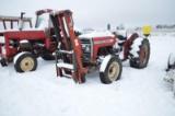 MF 250 w/ front mount fork lift & rear mount forks, 540 pto, 1 remote (runs & drives)