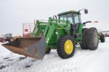 JD 7610 w/ 741 Self-leveling loader,7' Materal bucket, 9,388 hrs, Power quid trans,buddy seat, 540 p