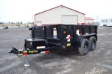 '19 BigTex 905R 12' dump trailer w/ half sides, tandem axle (brand new), VIN# 16VDX1028K5072109 (Cer