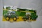 2010 JD 4930 & 2009 8320R w/ grain buggy w/ collectors cards, 1/64 scale, new in box