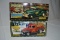 1940 Ford pickup & 1950 Chevy pickup, die-cast metal, new in box