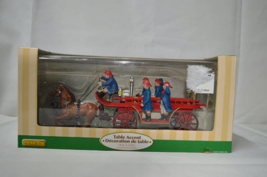 Lemax Village Collection horse-drawn fire truck, new in box