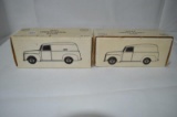 2- 1950 Chevy panel banks, die-cast metal, new in box