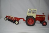 International 1456 Turbo tractor w/ 4 bottom moldboard plow