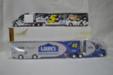 Lowes semi truck & trailer & Kelloggs/ Got Milk? semi truck & trailer, new in box (2pc)