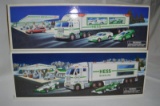 2- Hess truck & racers, new in box (2pc)