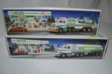 Hess toy truck & racer, & Toy tanker truck, new in box