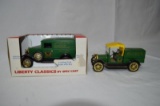 Oliver farm equipment delivery truck penny bank & Model A Colletors Series penny bank (2pc)