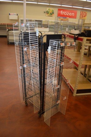 2- Hanging shelf racks & rolling rack