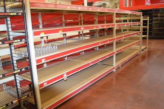 16' 5 shelf shelving (2 sections)