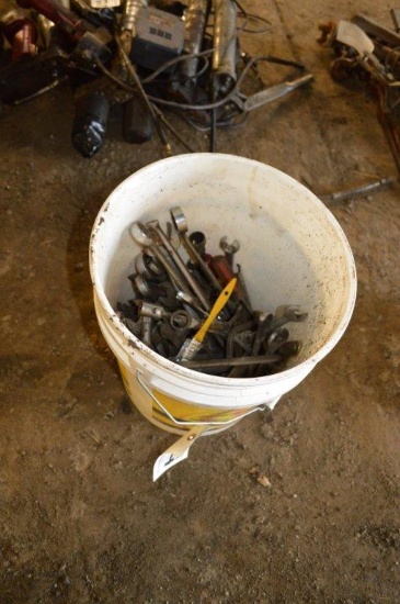 Bucket of misc wrenches