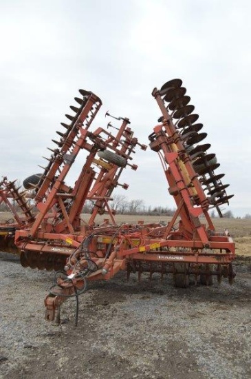 Krause 3100 Landsman 30' field finisher, w/ leveling tines, packer hitch w/hyd