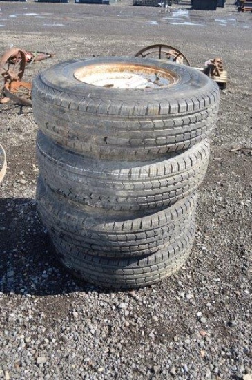 4 trailer tires, 235-85R16