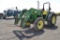 JD 5205 w/ 521 quick att loader w/ bale forks & material bucket, 2995 hrs, 4wd, 7spd trans, 1 remote