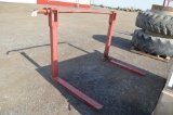 Payloader/backhoe mount pallet forks