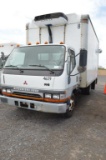 '99 Mitsubishi Fuso van w/ 16' refrigerated box, tandems, diesel, automatic, 172,606 mi, (truck & re