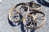 3 Antique wheels