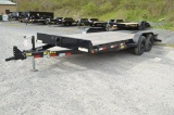 '19 BigTex 10ET 18' equipment trailer w/ Mega ramps, 10,000# GVW, LED lights, vin# 16VEX1822K3041216