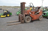 Yale L51P forklift w/ 100 hrs on rebuilt motor, hyd adjustable forks, (needs brake work)