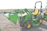 '17 JD 1025R w/ 120 loader, 218 hrs, hydro, 4wd, diesel, 60'' mid mount deck, 3pt, 540 pto (very nic