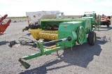 JD 337 small square baler w/ JD 40 electric controlled kicker, string tie, hyd swing hitch (controls