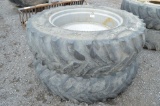 4- Goodyear 385/85R-34 tires w/ 12 bolt rims